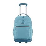 Travelers Club 20" Rolling Backpack with Laptop Compartment, Aqua, 20-Inch, 20" Rolling Backpack With Laptop Compartment