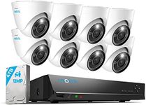 Reolink 12MP PoE Outdoor CCTV Camera System, H.265 16CH NVR with 4TB HDD Continuous Recording, 8X Dome IP Security Cameras with Person/Vehicle Detection, Two-Way Audio, Spotlights, RLK16-1200D8-A