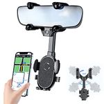 PAKESI Phone Mount for Car,2022 Rotatable 360°and Retractable Car Phone Holder,Multifunctional Adjustable Rotation GPS Holder Car Phone Stand for All Smartphones (1-Black