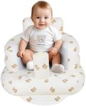AirSwim Inflatable Baby Seat, Inflatable Baby Chair for Babies 3 Months and Up Summer Baby Inflatable Seat for Sitting Up, Blow Up Baby Floor Seat with Built in Air Pump, Bear