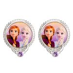 Disney Frozen 2 Sisters Elsa and Anna Fine Silver Plated Crystal Stud Earrings