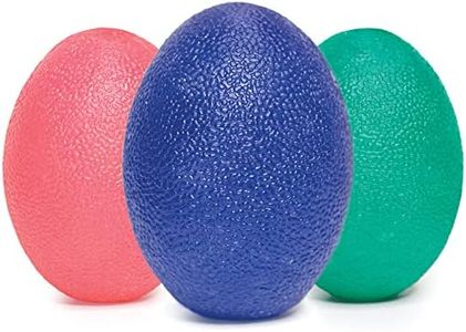 DMI 3-Piece Stress Ball Set for Adult, Use to Relieve Stress & Anxiety, Improve Finger & Grip Strength, Pink, Green & Blue Colors