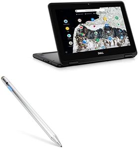 BoxWave Stylus Pen Compatible with Dell Chromebook 11 2-in-1 3100 (P30T) - AccuPoint Active Stylus, Electronic Stylus with Ultra Fine Tip for Dell Chromebook 11 2-in-1 3100 (P30T) - Metallic Silver