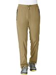 Gopune Mens Breathable Quick Dry Hiking Trousers Soft Shell Outdoor Trousers Showerproof Walking Climbing Pants(Khaki,M)