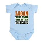 CafePress Logan The Legend! Body Suit Cute Infant Bodysuit Baby Romper Sky Blue