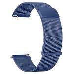 Zoye Quick Release Metal Magnetic Watch Straps - Band Width- 22mm-Mesh Woven Quick Release Watch Strap Adjustable Stainless Steel Replacement Straps with Magnetic Clasp (22mm, Blue)