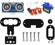 Kit4Curious HC-SR04 Ultrasonic Sensor + Servo SG90 with Holder and Instruction Manual (Multi-Colour)