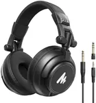 MAONO 50MM Drivers Studio Headphones AU-MH601 Over Ear Stereo Monitor Closed Back Headphones for Music, DJ, Podcast (Black)