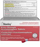 Stanley Pharmaceuticals Extra Strength Acetaminophen, Rapid Action, Relieves Fever and Minor Pain, 500mg, 80 Gelcaps