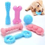 Angecado 6 Pack Puppy Chew Toys for Teething Small Breed, Interactive Durable Pink & Blue Dog Enrichment Chew Toys for Chewers Puppy Teething Toys for Puppies Dog Chew Toy for Small Dogs & Medium Dog