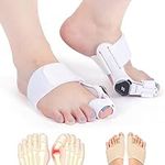 Bunion Corrector for Women and Men Big Toe Orthopedic Bunion Toe Straightener with Knob Correction for Bunion Pain Relief Adjustable Bunion Splint Brace with Bunion Sleeve Hammer Toe Corrector (2 Pcs)