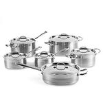 Lagostina’s Commercial Capsule Technology Stainless Steel Kitchen Pots and Pans Set, 12 piece cookware set, Oven and Dishwasher Safe. Induction Safe