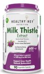 HealthyHey Nutrition Milk Thistle Capsules for Liver Health - High Strenght -Extract - 90 Veg. Capsules