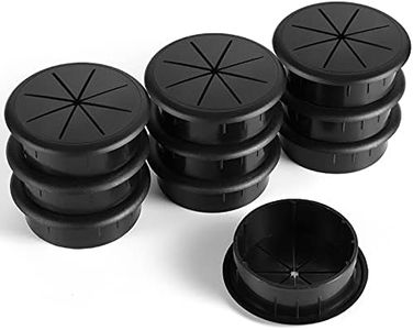 HYCC 10 Pack 2-3/8 Inch Flexible Desk Grommet,Organize Wires and Cables on Office Equipment, Computer Components, Entertainment Systems Effectively - Color: Black