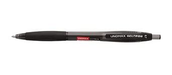 UNOMAX Geltron Retractable Gel Pen Pack of 20 (Black) | Professional Ergonomic Design for Daily Use, Exam-Friendly | Retractable Convenience, Quick-Drying Precision, Affordable, Smooth Writing