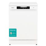 Hisense 16 Place Settings Freestanding Standard Dishwasher, White - Auto Dry Automatic door opening - D Rated, HS643D60WUK, 598 x 599 x 846 mm (L x W x H) [Energy Class D]