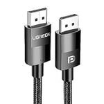 UGREEN DP Cable Braided 8K@60H VESA Certified Displayport 1.4 DP to DP Male Cable 4K@120Hz/144Hz, 2K@165Hz/240Hz, 1080P@240Hz, 32.4 Gbps with HDR, G-Sync FreeSync for Laptop PC TV Gaming Monitor (2M)