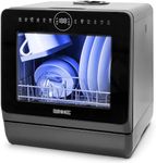 Duronic Table Top Dishwasher DW5 BK 950W Compact Tabletop Dish Washer Mini 5L Dishwashers with 8 Wash Cycles Electric Countertop Cleaner for Quick Eco Cleaning Plates Glass Cutlery Fruit (BLACK)