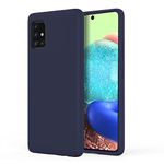 Meifei Galaxy A71 5G Case, Samsung A71 5G Case Liquid Silicone Case Dual Layer Hybrid Hard PC Soft Silicone Gel Rubber Bumper Slim Fit Shockproof Protective Phone Case for Samsung Galaxy A71 5G, Blue