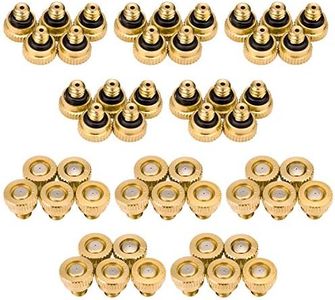 50PCS Brass Misting Nozzles for Outdoor Cooling System 0.012" Orifice (0.3 mm) 10/24 UNC