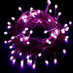 Lexton Lunar 12.5 Meter 75 LED String/Fairy Light | Plug Sourced | Suitable for Home & Outdoor Decoration, Diwali, Christmas, Wedding, Party, Lawn, Ganesh Chaturthi, Festival (Pack of 1, Pink)