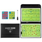 RoseFlower Soccer Coaching Board, Magnetic Soccer Tactics Strategy Board, Erasable Coaches Clipboard with Magnets and Marker Pen, Coach Training Equipment for Teaching and Game Plan