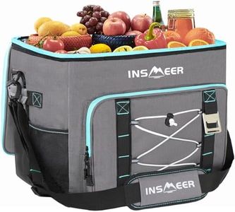INSMEER Cooler Bag 90 Cans/55L, Insulated Soft Sided Cooler with Shoulder Strap, Large Collapsible Coolers, Portable Food Cooler for Camping/Beach/Travel/Grocery