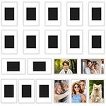 Kurtzy Small Magnetic Picture Frames (20 Pack) - Mini Photo Frames for Personalised Fridge Magnets - for Photos 7 x 4.5cm/2.75 x 1.77 Inches - Photo Magnets for Fridge/Magnetic Frame Blank Inserts