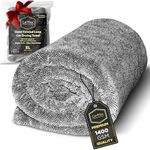 CarMax® - Original Twisted Loop Car Drying Towel - Double-Sided XL - 60cm x 40cm 1400gsm Microfibre Towel for fast streak-free drying and detailing.