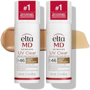 EltaMD UV Clear Tinted Face Sunscreen with Zinc Oxide, SPF 46, 1.7oz 2-Pack