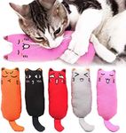 Legendog 5Pcs Bite Resistant Catnip Toy for Cats,Catnip Filled Cartoon Mice Cat Teething Chew Toy