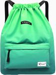 Risefit Waterproof Drawstring Bags, Printed Gym Sackpacks Bags Sports Backpacks for Shopping Swimming Yoga for Men Women Girls Students