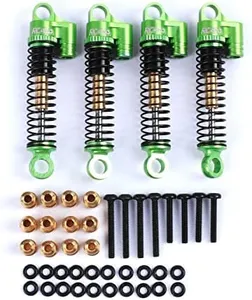 RCAWD CR18P Shocks Double Barrel 43mm for Hobby Plus 1/18 CR18P Rock Van & Trail Hunter Front Rear Shock Upgrade Parts Green