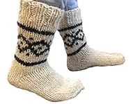 Hand Knitted Woolen Socks, Made In 
