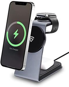 RAEGR MagFix Arc M1050 [3-in-1] 15W Mag-Safe Compatible Wireless Charging Stand Compatible with iPhone 16/15/14/13 Series, Apple Watch Series [Ultra 2/9/8/7/SE], AirPods Pro, Aluminum Uni-Body Design