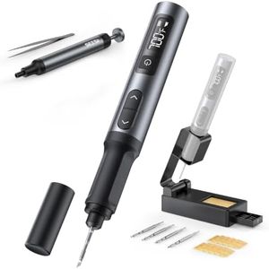 SEESII S01 Cordless Soldering Iron Kit, 10℉ Step Adjust, w/Protective Cap