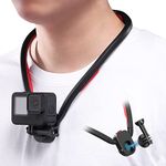 Magnetic Neck Holder Mount for Gopro - ULANZI Go Quick II POV Necklace Mount Quick Release Hands Free Mounting Attachments Vlog Aceessories for Gopro Hero 13 12 11 10 9 8 7 Black DJI Action 3