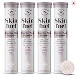 Wellbeing Nutrition Skin Fuel | Glutathione & Collagen Tablets | Skin Glow and Radiance for Men & Women | Hyaluronic Acid, Grape Seed, Vitamin E (15 Effervescent Tablets) Pack of 4