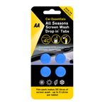 AA Car Essentials - 4 x All Seasons Screenwash Tablets - makes up to 20 litres - Effective to -4C - Save on Plastics