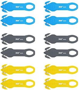 XW Safety Box Cutter of Stainless Steel Blade, Carton and Package Opener of Assorted Colors, 12-Pack