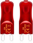 Jaenmsa Reptile Heat Lamp Bulbs 60W 120V, 2 Pcs UVA UVB G9 Infrared Night Heat Light Bulbs for Turtle,Leopard Gecko,Bearded Dragon, Snake,Lizard Mini Reptile Halogen Heating Bulb 2 Pin Dimmable