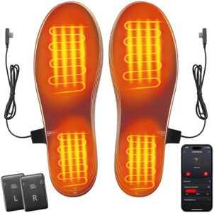 KEMIMOTO Heated Insoles APP Control Full Foot Heat Trim-to-Fit 5000mAh