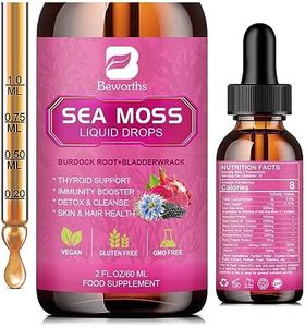 3000mg Sea Moss Liquid Drops - Organic Black Seed Oil & Irish Sea Moss Gel with Burdock Root Bladderwrack, Elderberry, Vitamin C & D3, 6X Stronger Seamoss Raw for Immunity Booster, Digestive Health