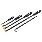 Neilsen CT0239 Pry Set with Black Handles Includes roll Head bar - Black (5-Piece)