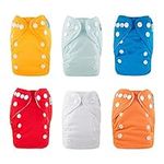 ALVABABY Newborn Cloth Diapers Pocket for Less Than 12pounds Cloth Diaper Nappy 6pcs&12 Inserts 6SVB03-CA