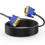 Long VGA Cable 35 Feet,Male VGA to VGA Male Monitor Computer Cable Adapter Cord HD15 1080P Full HD High Resolutionfor TV Computer Projector-(Blue, 1-Pack)