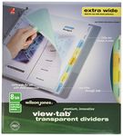 Wilson Jones View-Tab Index Dividers, 8-Tab, Extra Wide Square, Letter, Assorted, 8 per Set (55070)