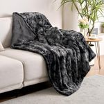 Bearhug Electric Heated Throw Blanket 50" x 60", Reversible Faux Fur & Sherpa, 5-Year Warranty, 6 Heating Levels & 4H Auto Off, Over-Heat Protect, ETL Certification