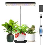 Wiaxulay Grow Lights for Indoor Plants Full Spectrum, 78 LEDs Plant Light for Indoor Plants, Height Adjustable Growing Lamp with Base, 3 Lighting Modes, Auto Timer 6/12/16Hrs, 5 Dimmable Levels,1 Pack