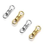 Zpsolution Double Opening Swivel Clasp for Necklace, Clasp Connector for Pendant, Necklace Charm Holder Silver/Gold 4PCS
